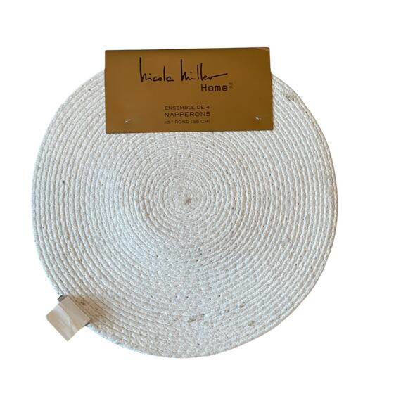 NICOLE MILLER Gingerbread Placemats 15in Set of 4 Christmas Holiday New - Picture 2 of 8